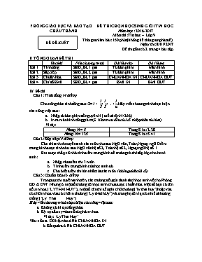 Đề thi học sinh giỏi huyện Tin học lớp 9 - Năm học 2016-2017 - Phòng GD & ĐT Châu Thành